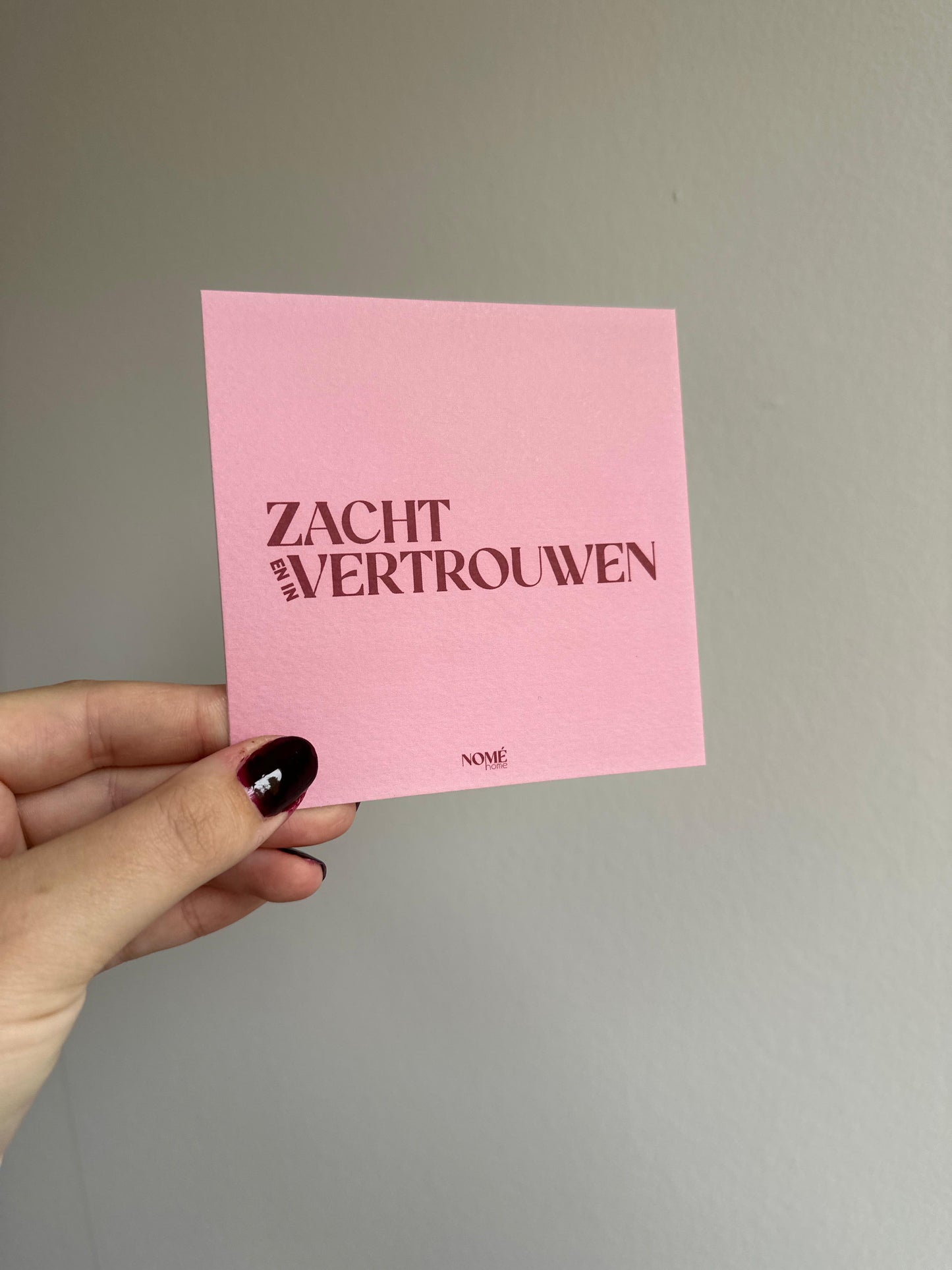 Zacht en in vertrouwen (kaart)