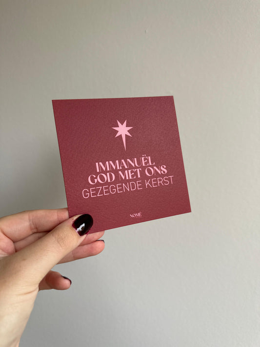 Immanuël God met ons Gezegende kerst