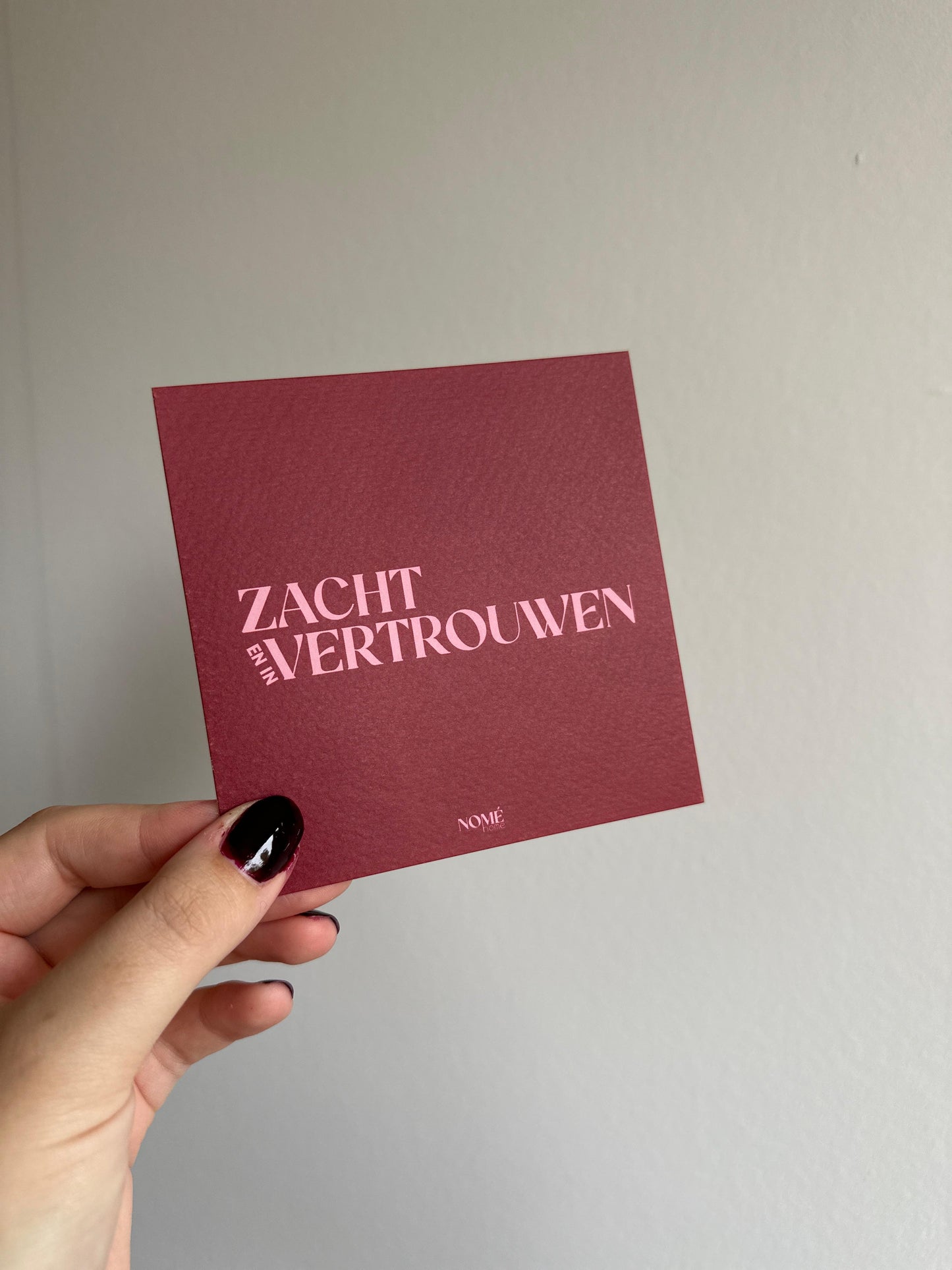 Zacht en in vertrouwen (kaart)